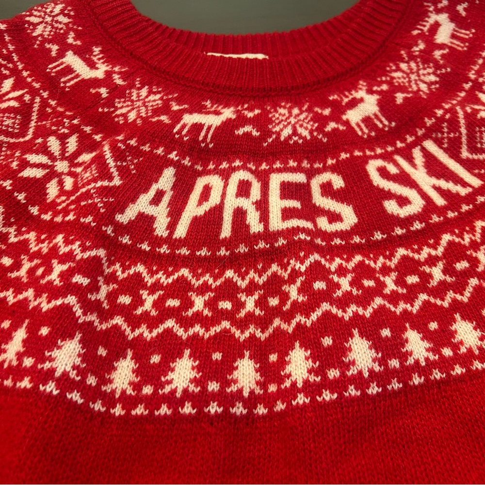 Kiel James Patrick Red Après Ski Sweater - Picture 2 of 5